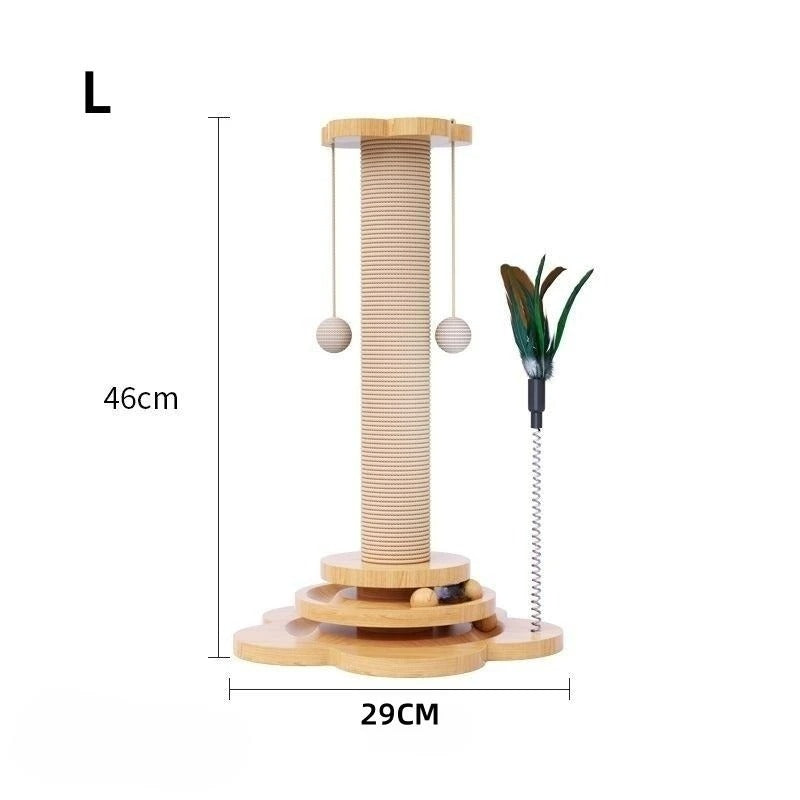 Arbre à chat-Griffoir 4 en 1 en bois -Play Scratch™