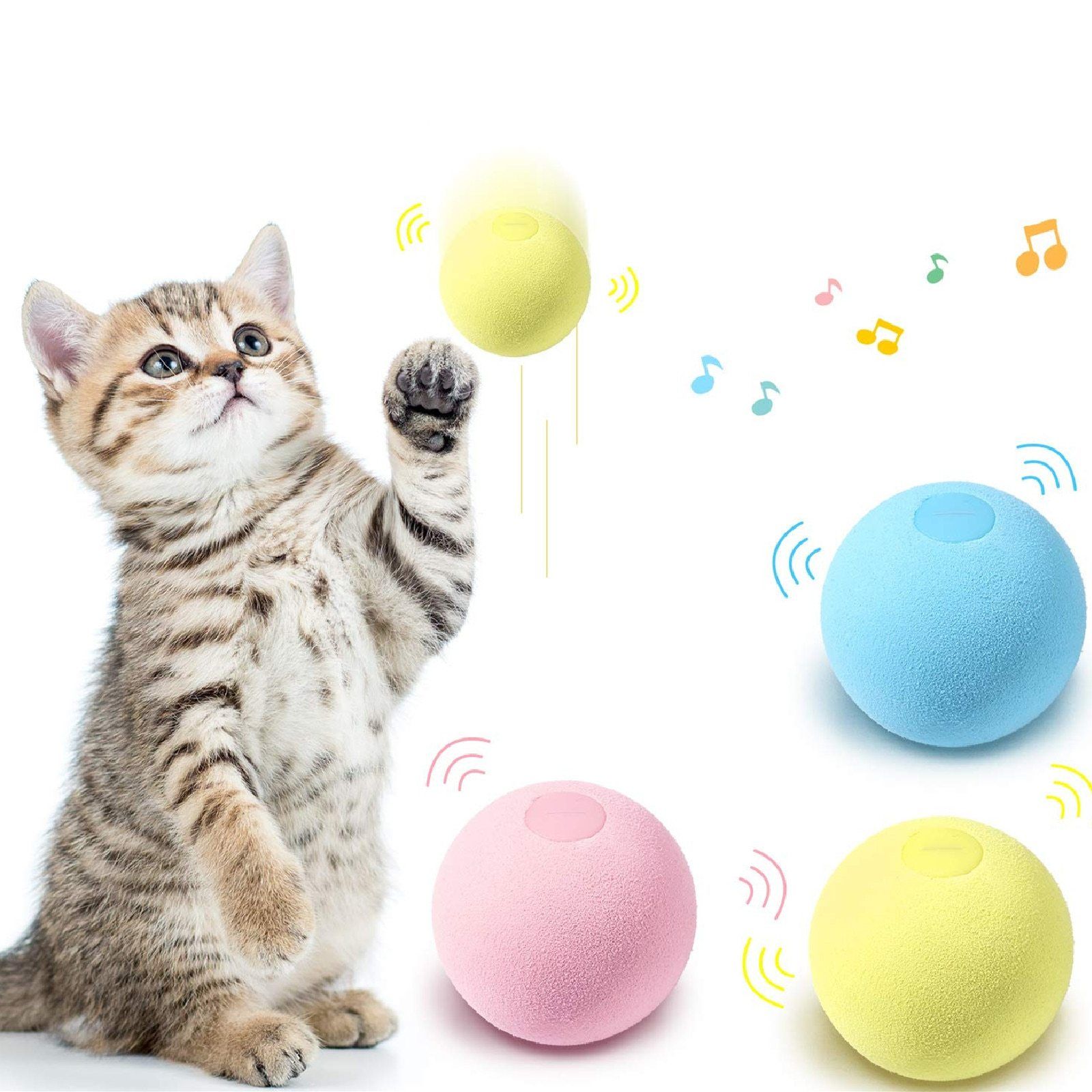 SmartBall™ - Balle intelligente d'apprentissage pour chat - Miaoumiw